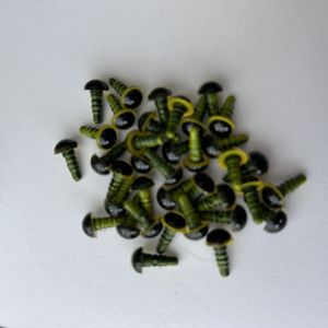 8mm Renkli Kilitli Amigurumi Göz SARI