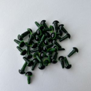 8mm Renkli Kilitli Amigurumi Göz YEŞİL