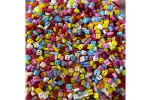 6mm Minik Düğmeler (10 ÇiFT) Kare