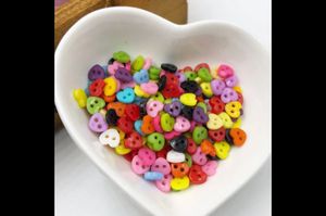 6mm Minik Düğmeler (10 ÇiFT) Kalp