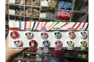 Minnie Bebe Düğme (Adet) beyaz