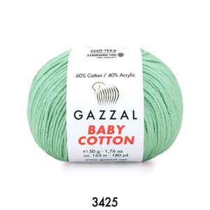 Gazzal Baby Cotton 50 gram  3425 Su Yeşili