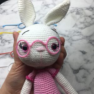 Plastik Amigurumi Gözlük pembe