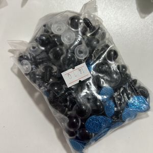 14mm Simli Göz (1 Çift) mavi