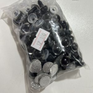 12mm Simli Göz (1 Çift) Gri