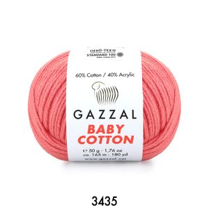 Gazzal Baby Cotton 50 gram  3435 Nar Çiçeği