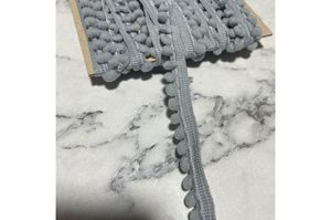 Mini Ponponlu Şerit 1 metre GRİ