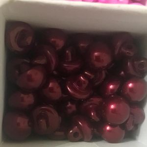 İnci Düğme 10mm (Çift) BORDO