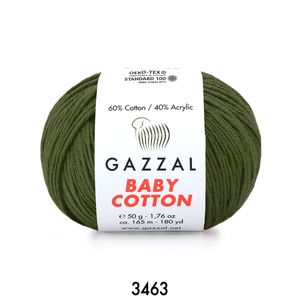 Gazzal Baby Cotton 50 gram  3463 Haki Yeşil