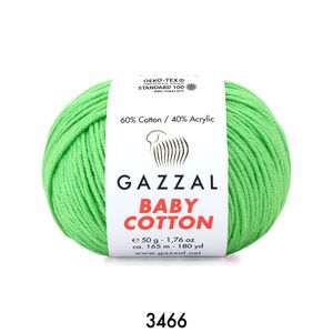 Gazzal Baby Cotton 50 gram  3466 Pastel Yeşil