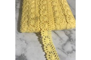 Pamuk Dantel Geniş 1 Metre (2.5 cm Genişlik) Sarı