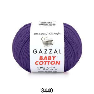 Gazzal Baby Cotton 50 gram  3440 Mor