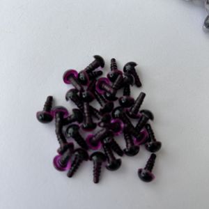 8mm Renkli Kilitli Amigurumi Göz PEMBE