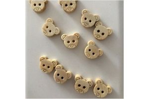 Ayıcık Düğme (1 Çift)