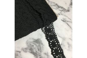 Pamuk Dantel Geniş 1 Metre (2.5 cm Genişlik) Siyah