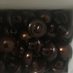 İnci Düğme 10mm (Çift) KAHVERENGİ