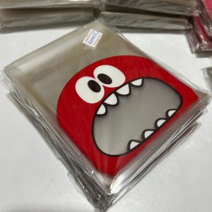 Şeffaf Poşet 10x10cm (10 adet) KIRMIZI C