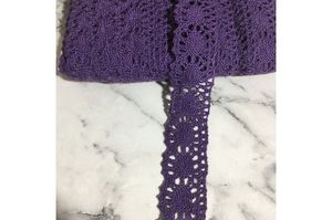Pamuk Dantel Geniş 1 Metre (2.5 cm Genişlik) Mor