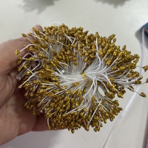 Yapay Çiçek Tohumu (Tomurcuk) 30 adet Simli Gold