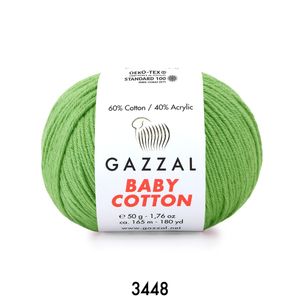 Gazzal Baby Cotton 50 gram  3448 Yeşil
