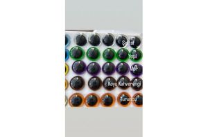 16mm Renkli Kilitli İthal Göz turuncu