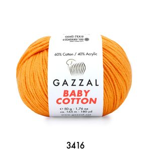 Gazzal Baby Cotton 50 gram  3416 Açık Turuncu