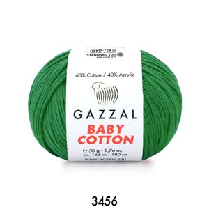 Gazzal Baby Cotton 50 gram  3456 Yeşil