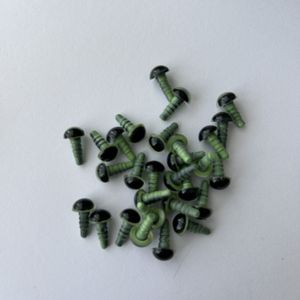 8mm Renkli Kilitli Amigurumi Göz AÇIK YEŞİL