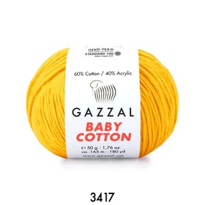 Gazzal Baby Cotton 50 gram  3417 Sarı
