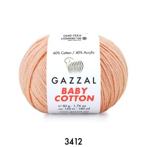 Gazzal Baby Cotton 50 gram  3412 Ten Rengi