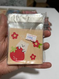 Şeffaf Poşet 7x7cm (10 Adet) ÇİLEKLİ AYI