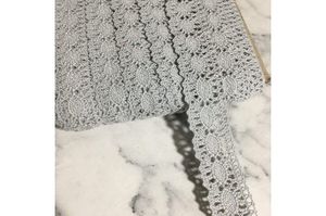 Pamuk Dantel Geniş 1 Metre (2.5 cm Genişlik) Gri