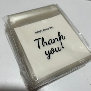 Şeffaf Poşet 10x10cm (10 adet) HAPPY THANK YOU