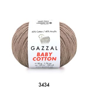 Gazzal Baby Cotton 50 gram  3434 Açık Kahve