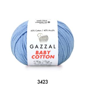Gazzal Baby Cotton 50 gram  3423 Mavi