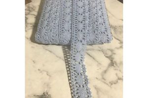 Pamuk Dantel Geniş 1 Metre (2.5 cm Genişlik) Mavi