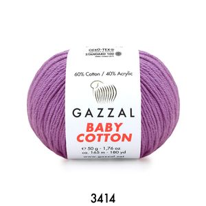 Gazzal Baby Cotton 50 gram  3414 Mor