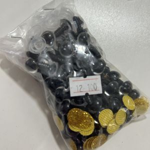 12mm Simli Göz (1 Çift) Gold