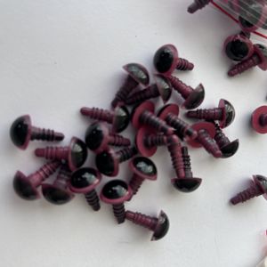 12mm Renkli Kilitli Göz İthal (Çift) TATLI PEMBE