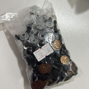 12mm Simli Göz (1 Çift) Kahve