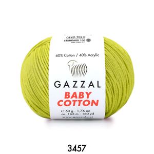 Gazzal Baby Cotton 50 gram  3457 Elma Yeşili