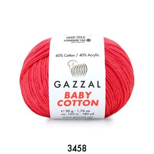 Gazzal Baby Cotton 50 gram  3458 Neon Nar Çiçeği