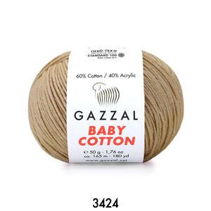 Gazzal Baby Cotton 50 gram  3424 Sütlü Kahve