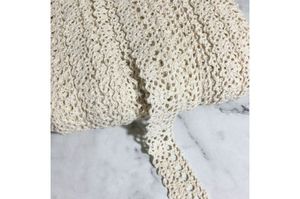 Pamuk Dantel Dar 1 Metre (1.5cm En) Koyu Krem