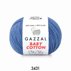 Gazzal Baby Cotton 50 gram  3431 Kot Mavi