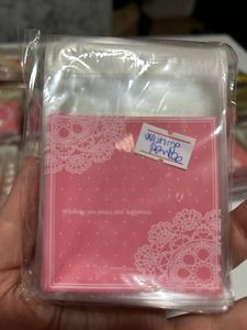 Şeffaf Poşet 7x7cm (10 Adet) WİSHİNG PEMBE