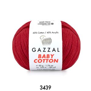 Gazzal Baby Cotton 50 gram  3439 Kırmızı