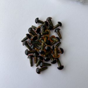 8mm Renkli Kilitli Amigurumi Göz TURUNCU