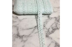 Pamuk Dantel Dar 1 Metre (1.5cm En) Su yeşili