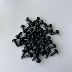 8mm Renkli Kilitli Amigurumi Göz KOYU GRİ